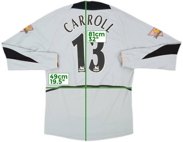 2002-04 Manchester United GK Shirt Carroll #13 - 7/10 - (L)