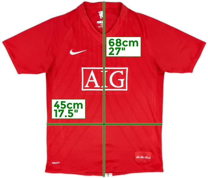 2007-09 Manchester United Home Shirt - 7/10 - (XL.Boys)