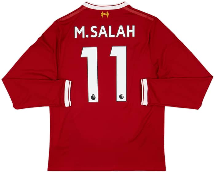 2017-18 Liverpool 125 Years Home L/S Shirt M.Salah #11 - 10/10 - (S)