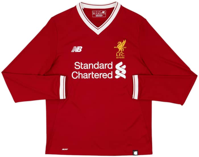 2017-18 Liverpool 125 Years Home L/S Shirt M.Salah #11 - 10/10 - (S)