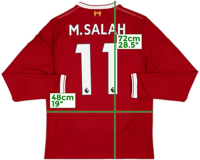 2017-18 Liverpool 125 Years Home L/S Shirt M.Salah #11 - 10/10 - (S)