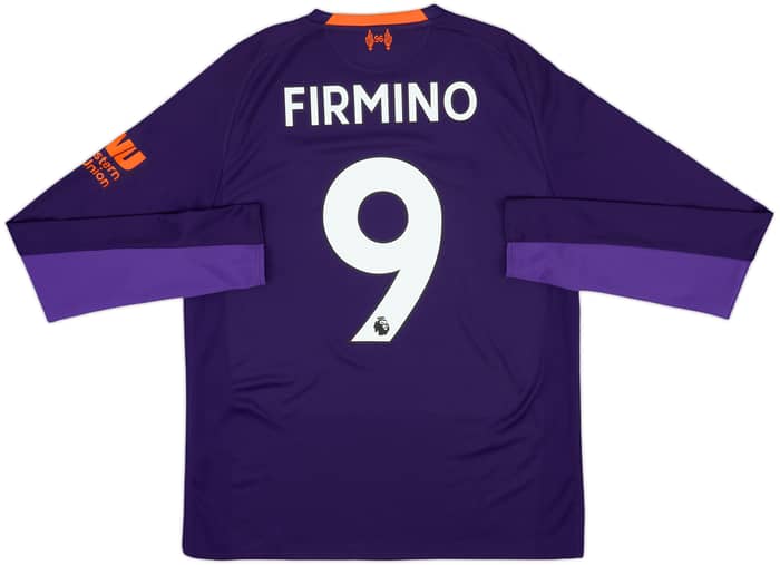 2018-19 Liverpool Away L/S Shirt Firmino #9 - 10/10 - (S)