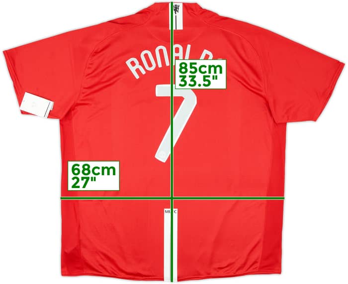 2007-09 Manchester United Home Shirt Ronaldo #7 (3XL)