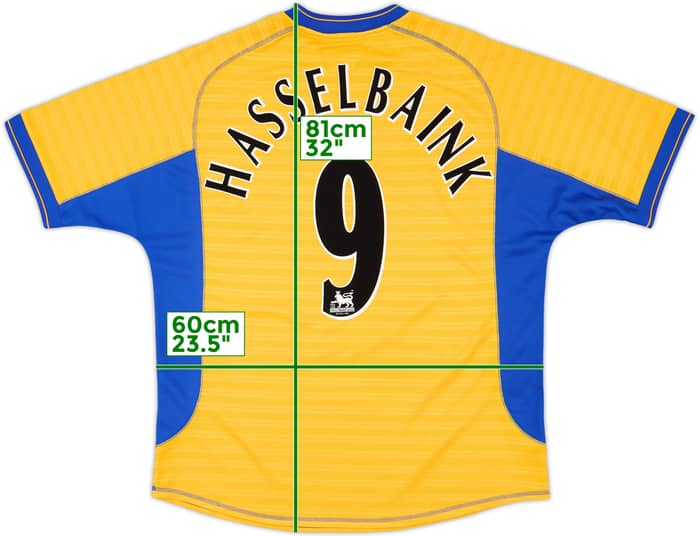 2000-01 Chelsea Away Shirt Hasselbaink #9 - 8/10 - (XL)