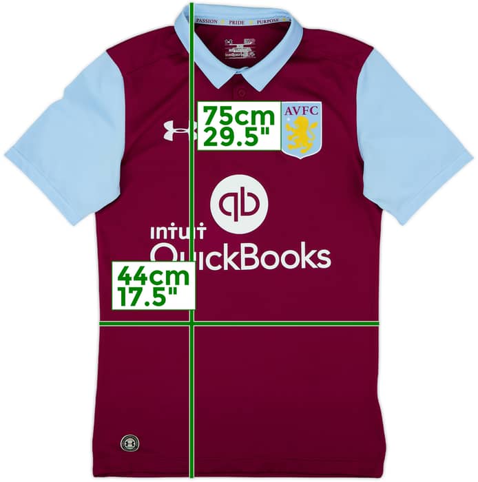 2016-17 Aston Villa Home Shirt - 5/10 - (S)