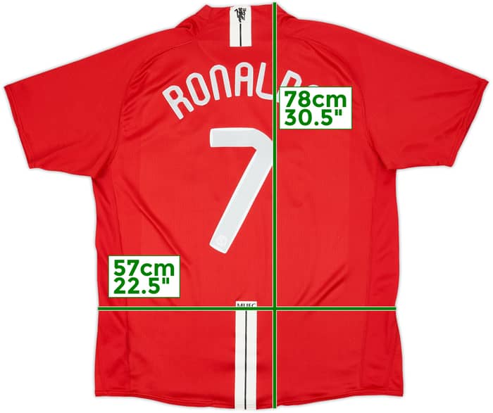 2007-09 Manchester United Home Shirt Ronaldo #7 - 6/10 - (XL)