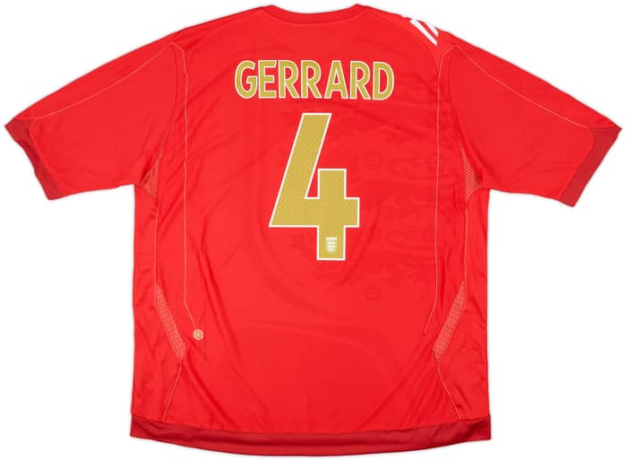 2006-08 England Away Shirt Gerrard #4 (XXL)