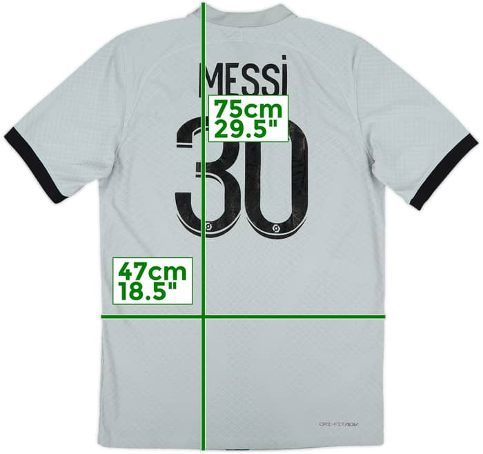 2022-23 Paris Saint-Germain Authentic Away Shirt Messi #30 - 10/10 - (S)