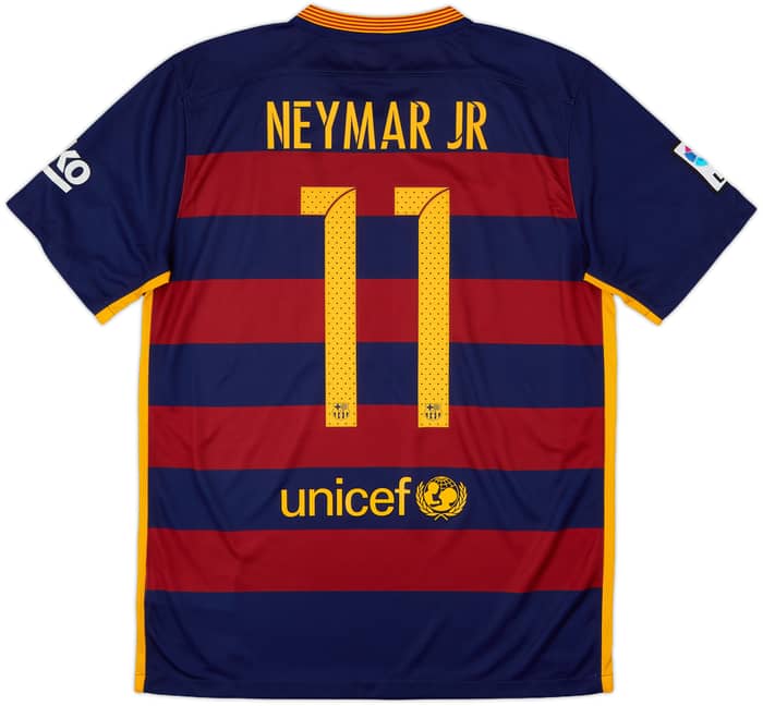 2015-16 Barcelona Home Shirt Neymar Jr #11 - 8/10 - (M)
