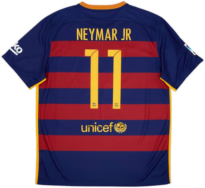 2015-16 Barcelona Home Shirt Neymar Jr #11 - 6/10 - (XL)