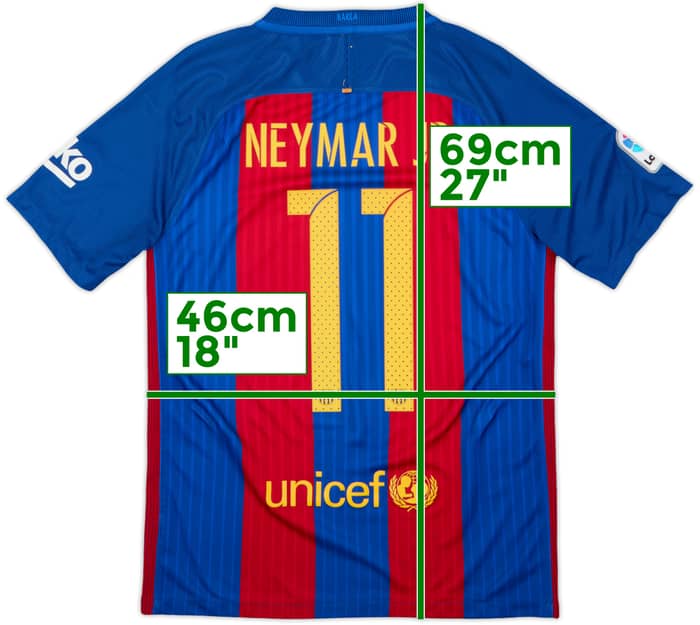 2016-17 Barcelona Home Shirt Neymar Jr #11 - 8/10 - (S)