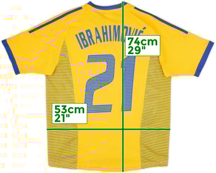 2002-03 Sweden Home Shirt Ibrahimovic #21 - 8/10 - (M)