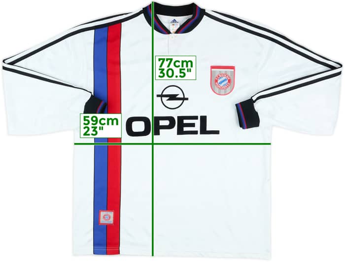 1996-98 Bayern Munich Away L/S Shirt #5 - 8/10 - (XL)