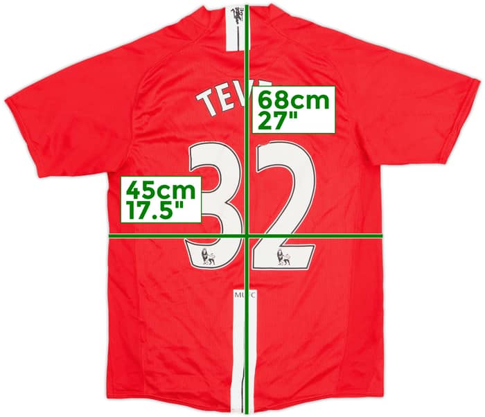 2007-09 Manchester United Home Shirt Tevez #32 - 5/10 - (S)