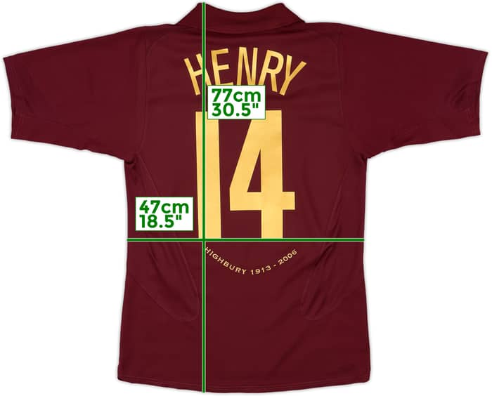 2005-06 Arsenal Home Shirt Henry #14 - 8/10 - (S)
