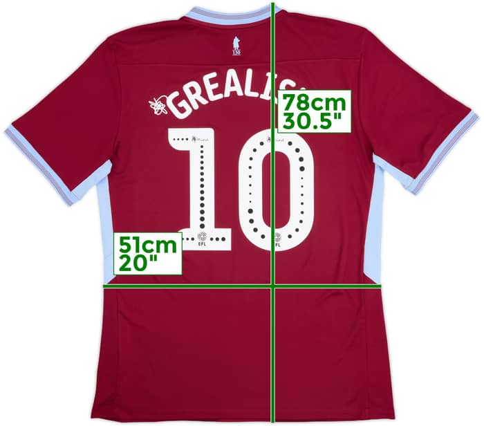2018-19 Aston Villa Home Shirt Grealish #10 - 10/10 - (L)
