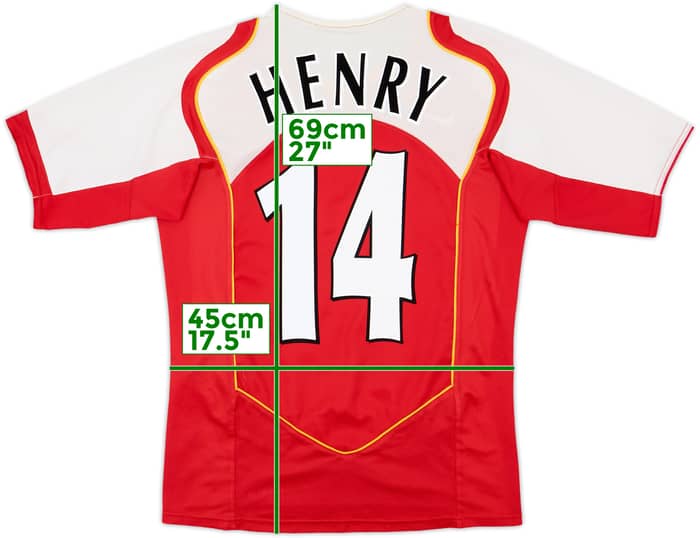 2004-05 Arsenal Home Shirt Henry #14 - 6/10 - (M)