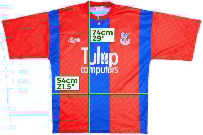 1991-92 Crystal Palace Home Shirt - 8/10 - (L)