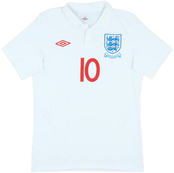 2009-10 England Home Shirt Rooney #10 - 8/10 - (S)