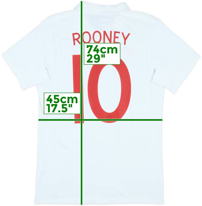 2009-10 England Home Shirt Rooney #10 - 8/10 - (S)