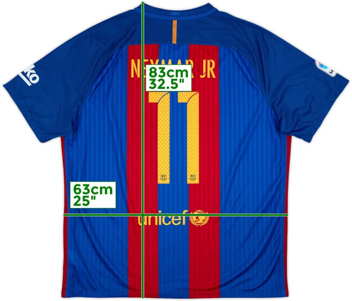 2016-17 Barcelona Home Shirt Neymar Jr #11 (XXL)