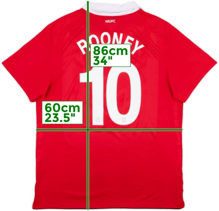 2010-11 Manchester United Player Issue Home Shirt Rooney #10 - 8/10 - (XXL)