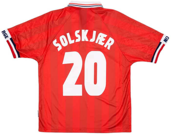 1998-00 Norway Home Shirt Solskjaer #20 - 8/10 - (M)