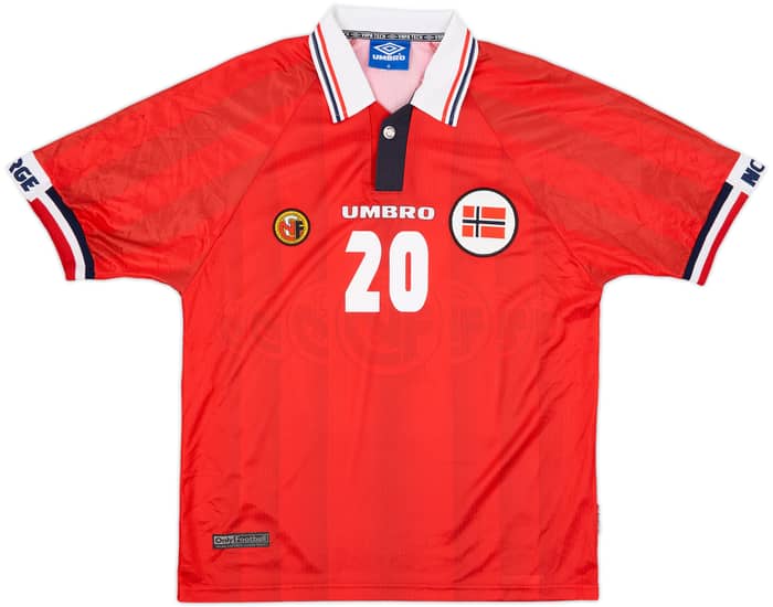 1998-00 Norway Home Shirt Solskjaer #20 - 8/10 - (M)