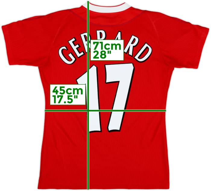 2002-04 Liverpool Home Shirt Gerrard #8 - 8/10 - (Women's S)