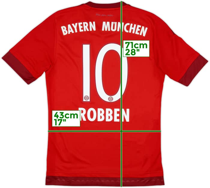 2015-16 Bayern Munich Home Shirt Robben #10 - 6/10 - (S)