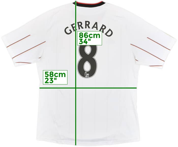 2010-11 Liverpool Away Shirt Gerrard #8 - 5/10 - (XL)