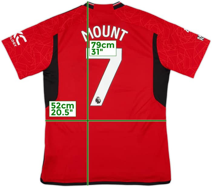 2023-24 Manchester United Home Shirt Mount #7 - 10/10 - (L)