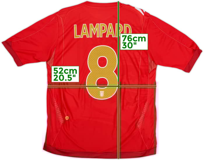 2006-08 England Away Shirt Lampard #8 - 6/10 - (L)