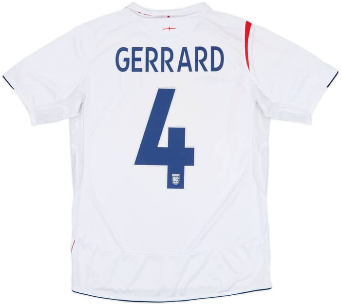 2005-07 England Home Shirt Gerrard #4 - 6/10 - (M)