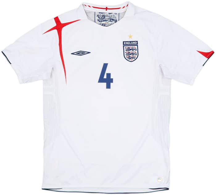 2005-07 England Home Shirt Gerrard #4 - 6/10 - (M)