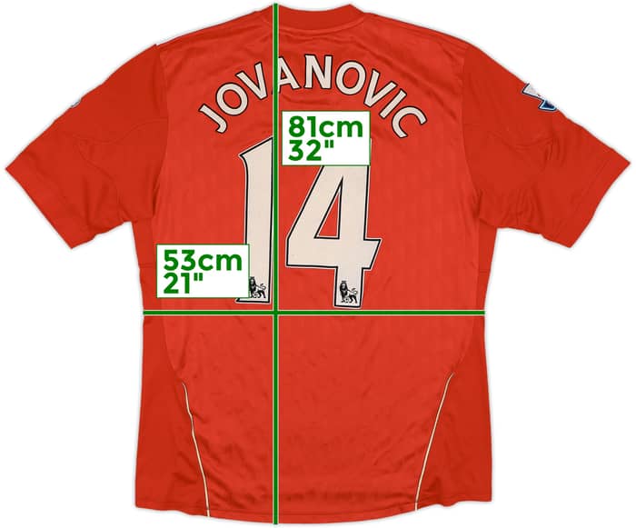 2010-12 Liverpool Home Shirt Jovanovic #14 - 4/10 - (L)