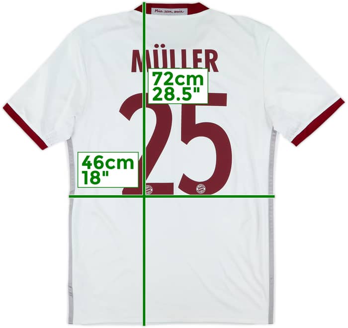 2016-17 Bayern Munich Third Shirt Muller #25 - 7/10 - (S)