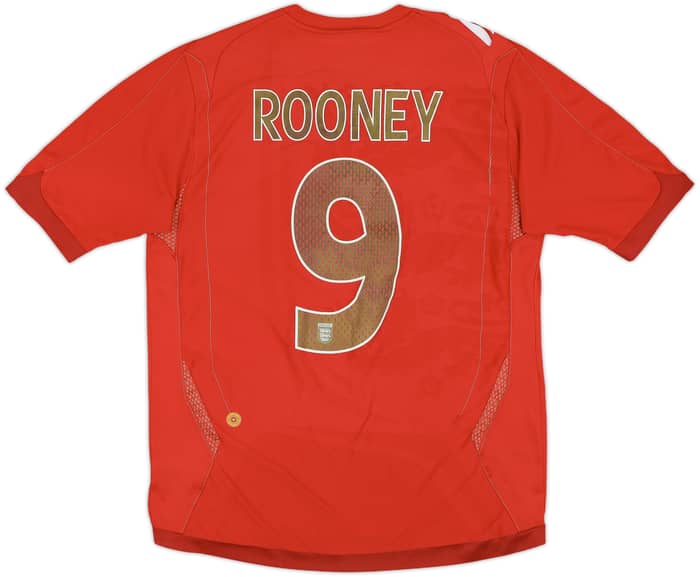 2006-08 England Away Shirt Rooney #9 - 6/10 - (M)