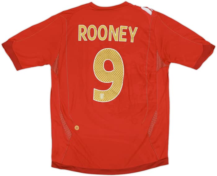 2006-08 England Away Shirt Rooney #9 - 5/10 - (S)