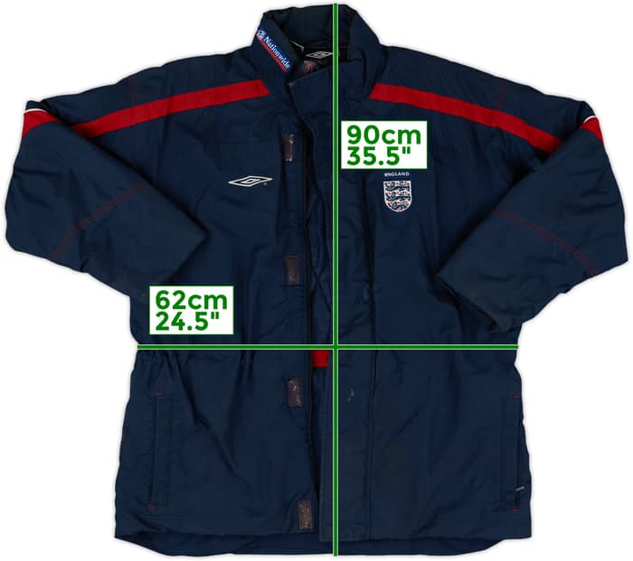 2004-06 England Umbro Padded Bench Coat - 3/10 - (S)