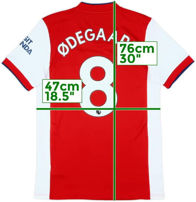 2021-22 Arsenal Home Shirt Odegaard #8 - 8/10 - (S)