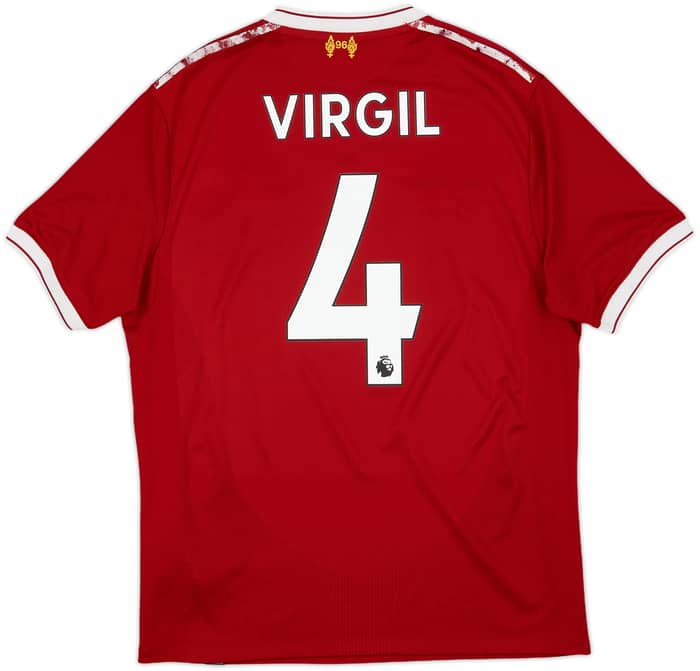 2017-18 Liverpool 125 Years Home Shirt Virgil #4 - 5/10 - (M)