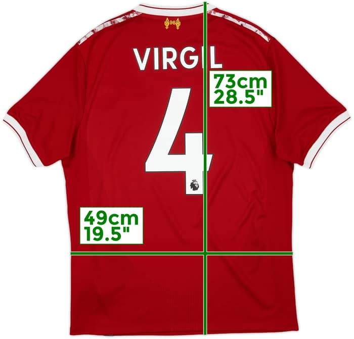 2017-18 Liverpool 125 Years Home Shirt Virgil #4 - 5/10 - (M)