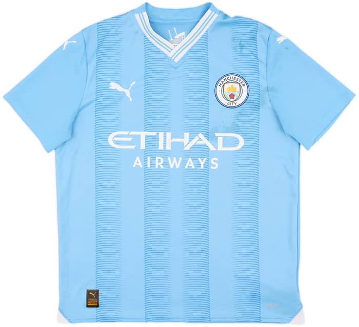 2023-24 Manchester City Home Shirt - 5/10 - (XL.Boys)