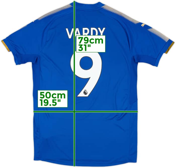 2017-18 Leicester Home Shirt Vardy #9 - 10/10 - (M)
