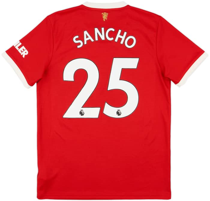 2021-22 Manchester United Home Shirt Sancho #25 - 8/10 - (M)