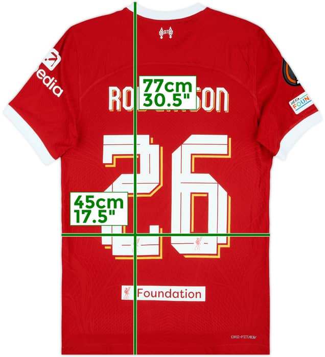 2023-24 Liverpool Match Issue Europa League Home Shirt Robertson #26