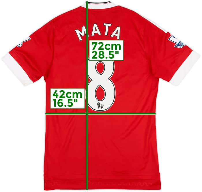 2015-16 Manchester United Home Shirt Mata #8 - 7/10 - (XS)