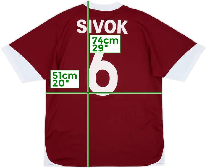 2006-07 Sparta Prague Home Shirt Sivok #6 - 8/10 - (M)