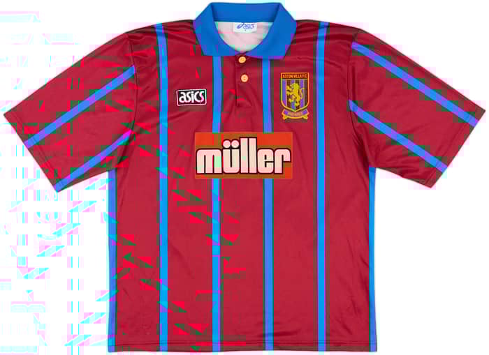 1993-95 Aston Villa Home Shirt McGrath #5 - 8/10 - (L)